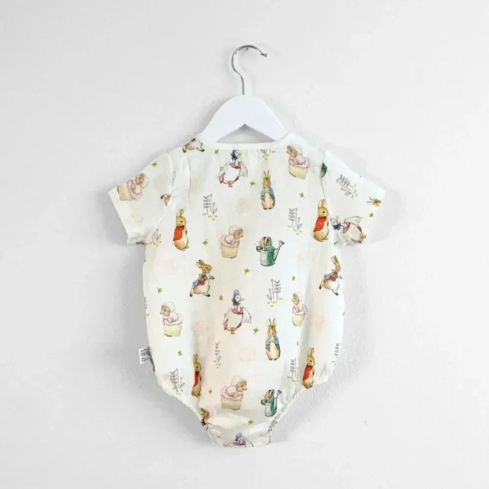 NWT Adorable Peter Rabbit Short Sleeve Baby Romper Onesie One-Piece 9-12M - Picture 4 of 5